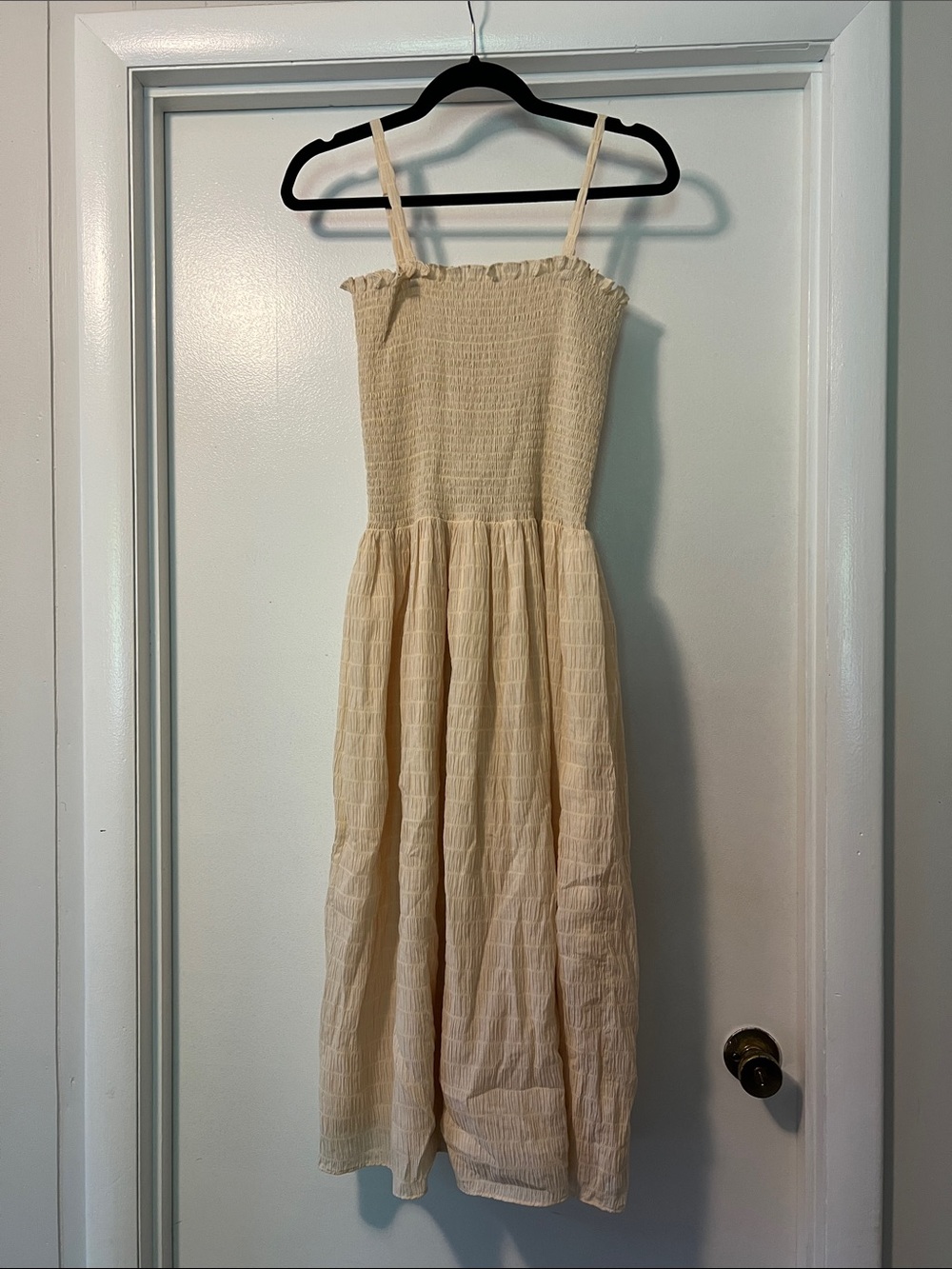 & other stories  Cream Smocked Sundress with Straps